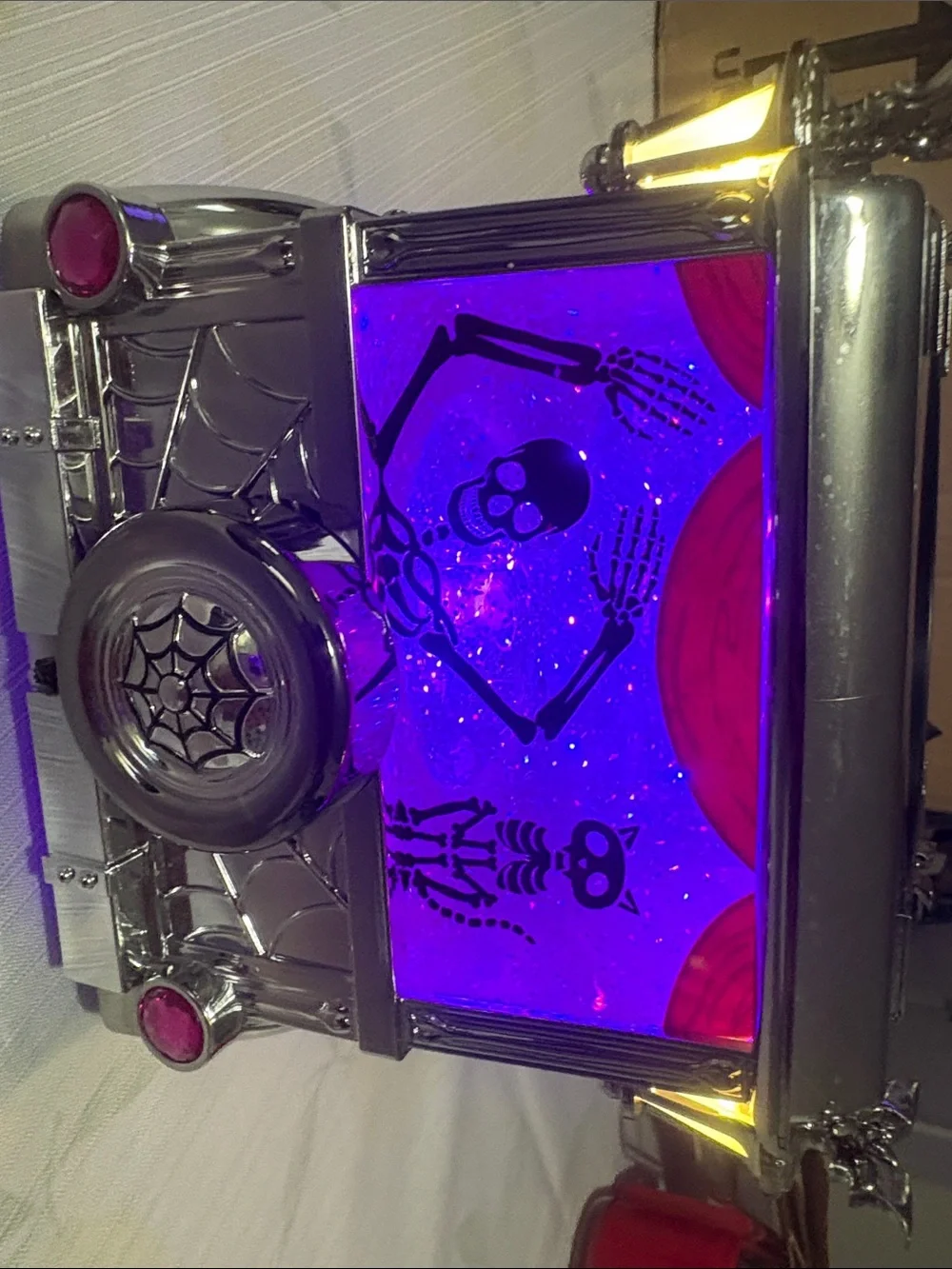 Bath & Body Works Silver and Purple Gothic Candle Holder